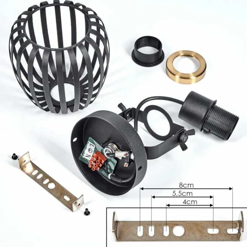 hofstein Plafonnier Pocho Laiton, Noir, 1 lumière* Spots Et Projecteurs