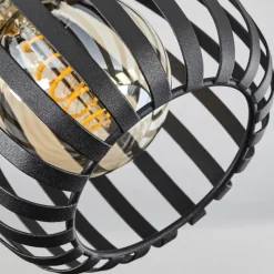 hofstein Plafonnier Pocho Laiton, Noir, 2 lumières* Spots Et Projecteurs