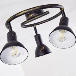 Lampes Dorées-hofstein Plafonnier Polmak Noir doré, 3 lumières