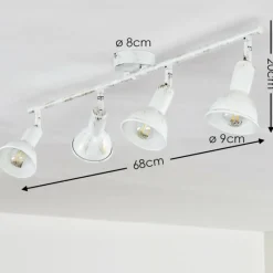 Lampes Dorées-hofstein Plafonnier Polmak Or, Blanc, 4 lumières