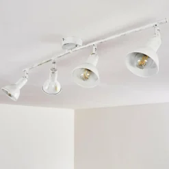 Lampes Dorées-hofstein Plafonnier Polmak Or, Blanc, 4 lumières