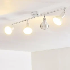 Lampes Dorées-hofstein Plafonnier Polmak Or, Blanc, 4 lumières