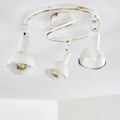 Lampes Dorées-hofstein Plafonnier Polmak Or, Blanc, 3 lumières