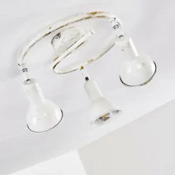 Lampes Dorées-hofstein Plafonnier Polmak Or, Blanc, 3 lumières