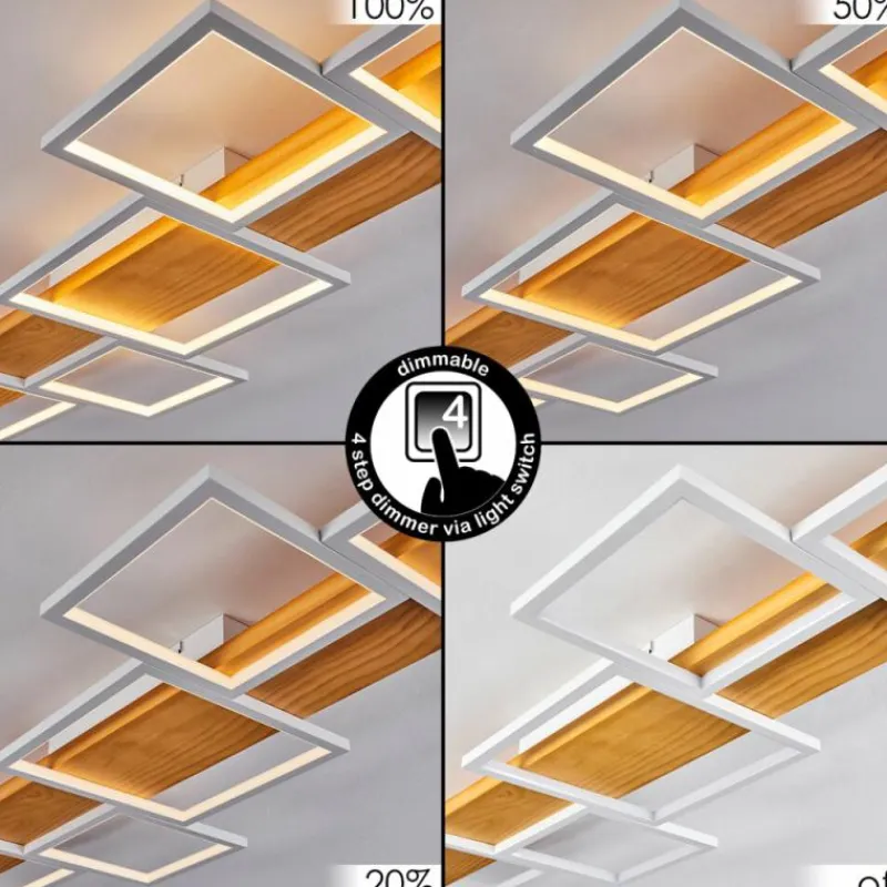 Luminaires Scandinaves-hofstein Plafonnier Pompu LED Blanc, 1 lumière