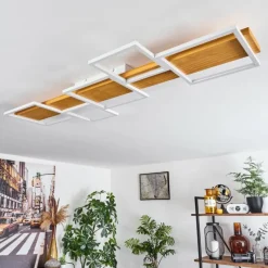 Luminaires Scandinaves-hofstein Plafonnier Pompu LED Blanc, 1 lumière