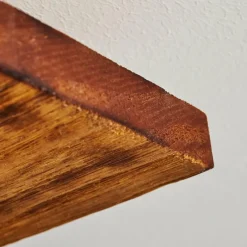 hofstein Plafonnier Pompu LED Bois foncé, Noir, 2 lumières