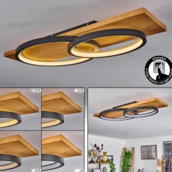 Luminaires Scandinaves-hofstein Plafonnier Pompu LED Écru, Noir, 1 lumière