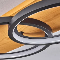 Luminaires Scandinaves-hofstein Plafonnier Pompu LED Écru, Noir, 1 lumière