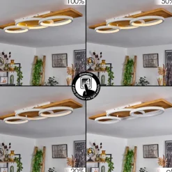 Luminaires Scandinaves-hofstein Plafonnier Pompu LED Écru, Blanc, 1 lumière