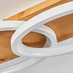 Luminaires Scandinaves-hofstein Plafonnier Pompu LED Écru, Blanc, 1 lumière