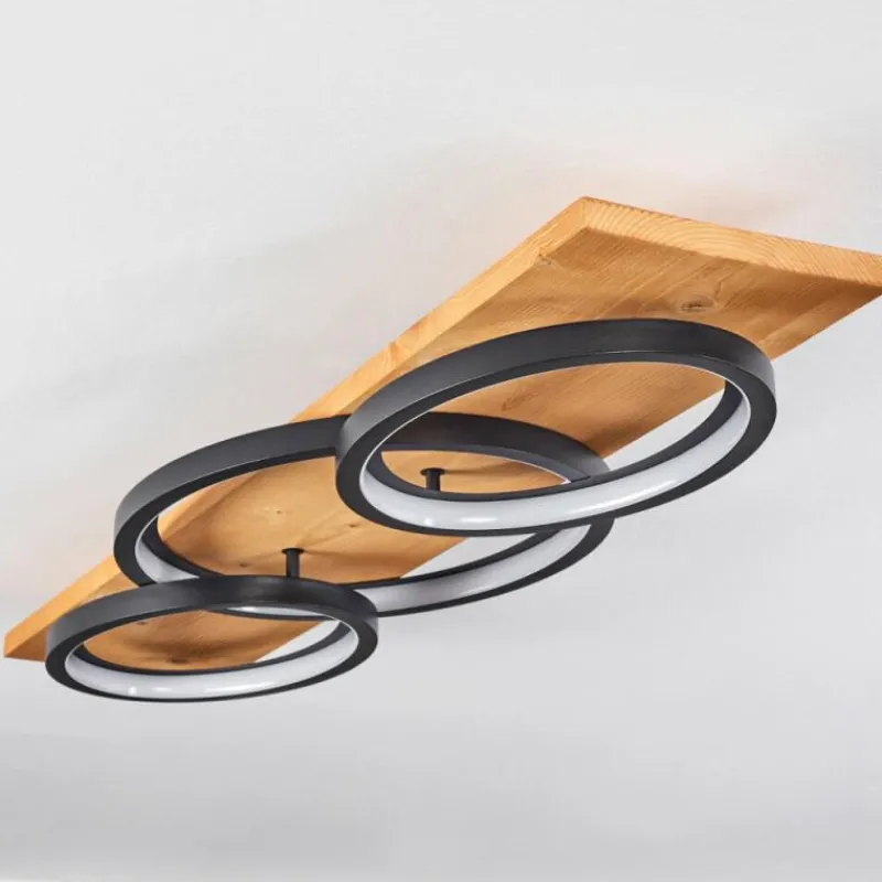 Luminaires Scandinaves-hofstein Plafonnier Pompu LED Écru, Noir, 1 lumière