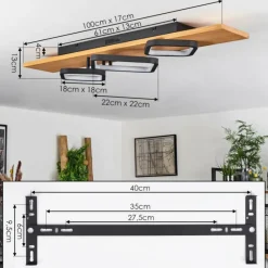 Luminaires Scandinaves-hofstein Plafonnier Pompu LED Écru, Noir, 1 lumière