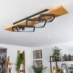 Luminaires Scandinaves-hofstein Plafonnier Pompu LED Écru, Noir, 1 lumière