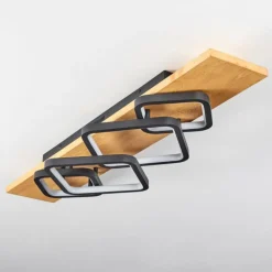 Luminaires Scandinaves-hofstein Plafonnier Pompu LED Écru, Noir, 1 lumière