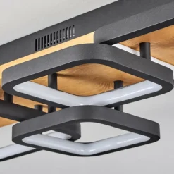 Luminaires Scandinaves-hofstein Plafonnier Pompu LED Écru, Noir, 1 lumière