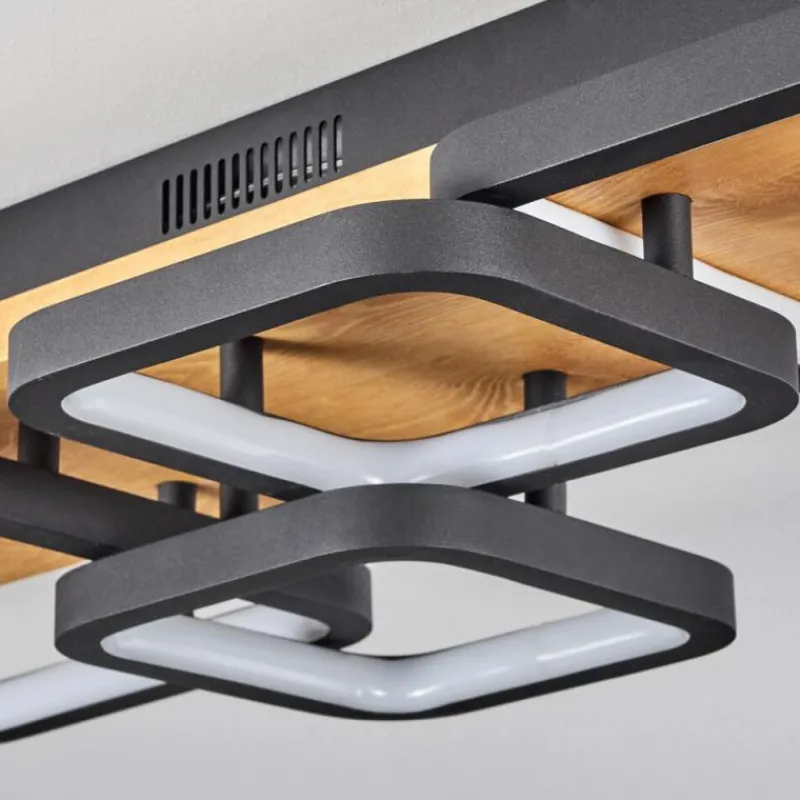 Luminaires Scandinaves-hofstein Plafonnier Pompu LED Écru, Noir, 1 lumière
