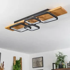 Luminaires Scandinaves-hofstein Plafonnier Pompu LED Écru, Noir, 1 lumière