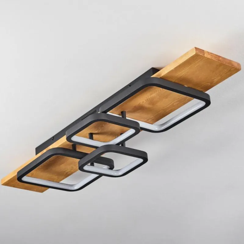 Luminaires Scandinaves-hofstein Plafonnier Pompu LED Écru, Noir, 1 lumière