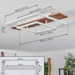 Luminaires Scandinaves-hofstein Plafonnier Pompu LED Écru, Blanc, 1 lumière