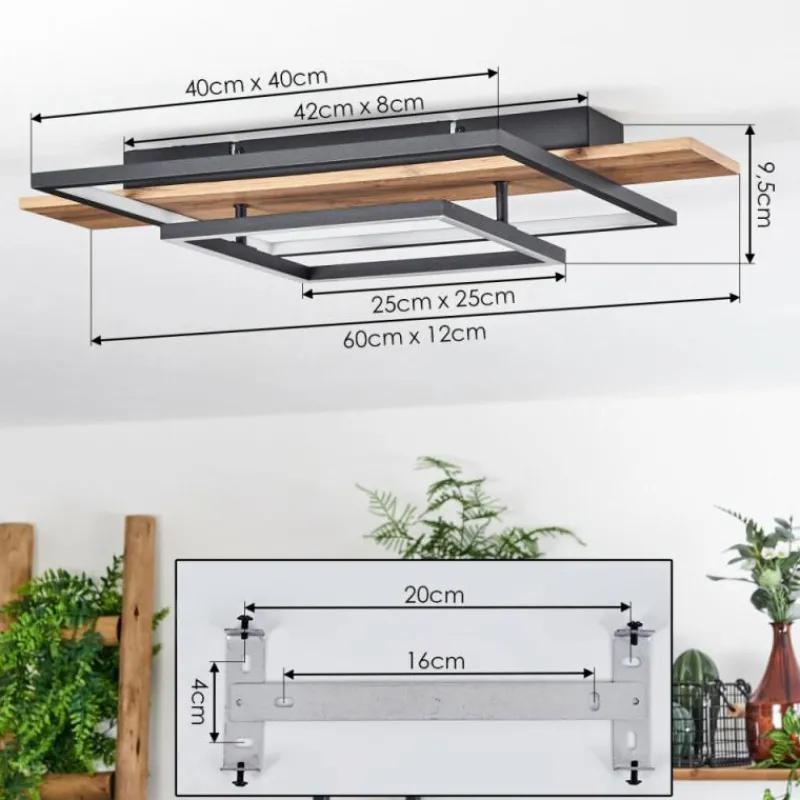 Luminaires Scandinaves-hofstein Plafonnier Pompu LED Écru, Noir, 1 lumière