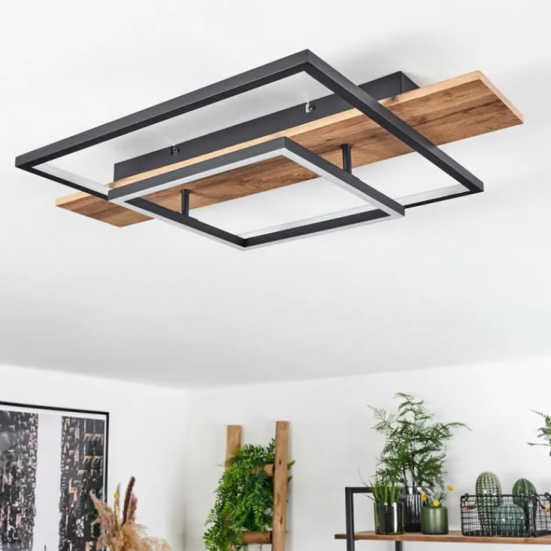 Luminaires Scandinaves-hofstein Plafonnier Pompu LED Écru, Noir, 1 lumière