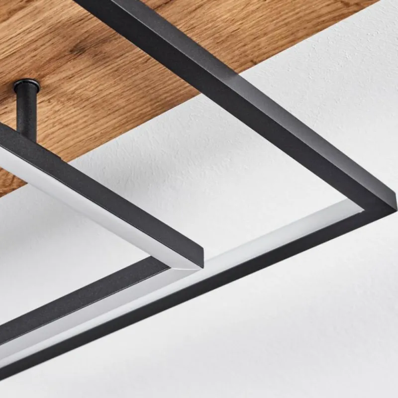 Luminaires Scandinaves-hofstein Plafonnier Pompu LED Écru, Noir, 1 lumière