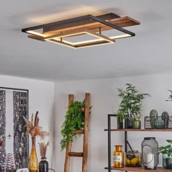 Luminaires Scandinaves-hofstein Plafonnier Pompu LED Écru, Noir, 1 lumière