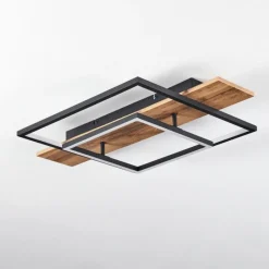 Luminaires Scandinaves-hofstein Plafonnier Pompu LED Écru, Noir, 1 lumière