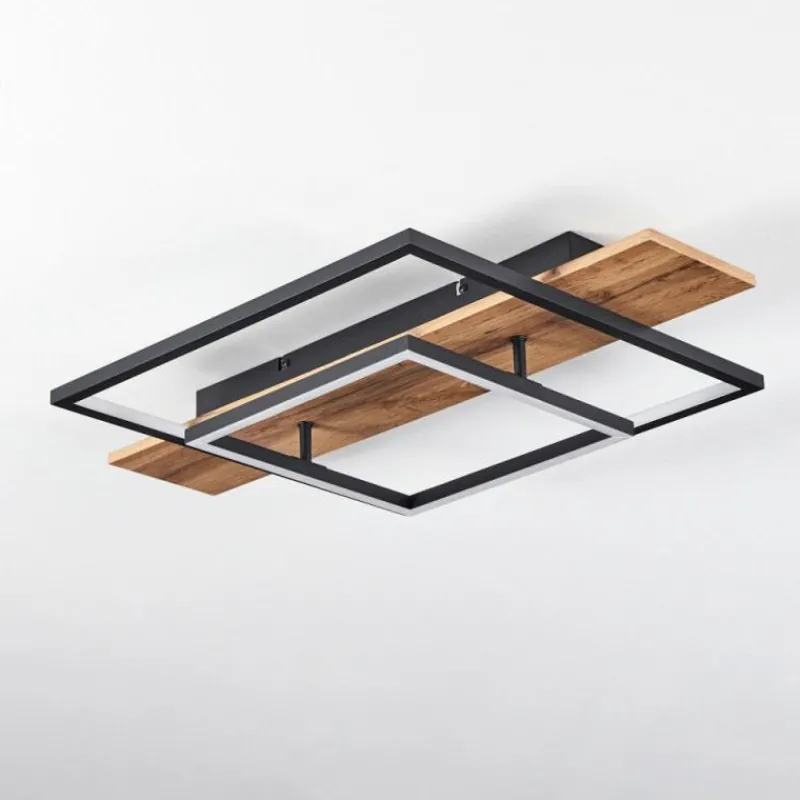 Luminaires Scandinaves-hofstein Plafonnier Pompu LED Écru, Noir, 1 lumière