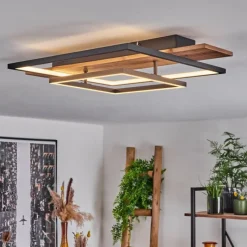 Luminaires Scandinaves-hofstein Plafonnier Pompu LED Écru, Noir, 1 lumière