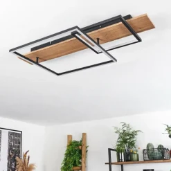 Luminaires Scandinaves-hofstein Plafonnier Pompu LED Écru, Noir, 1 lumière