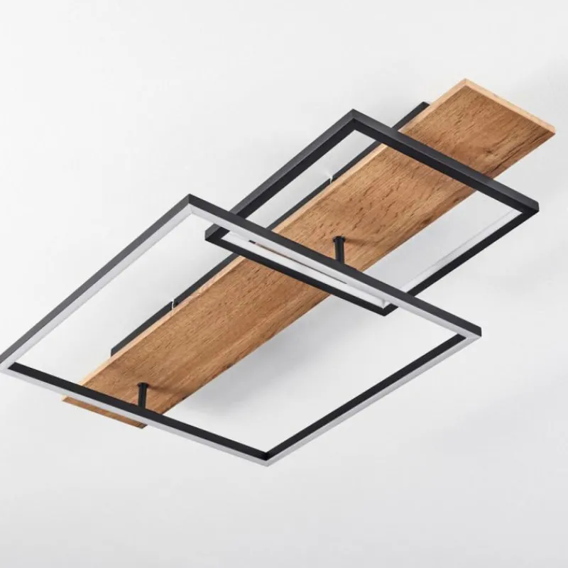 Luminaires Scandinaves-hofstein Plafonnier Pompu LED Écru, Noir, 1 lumière