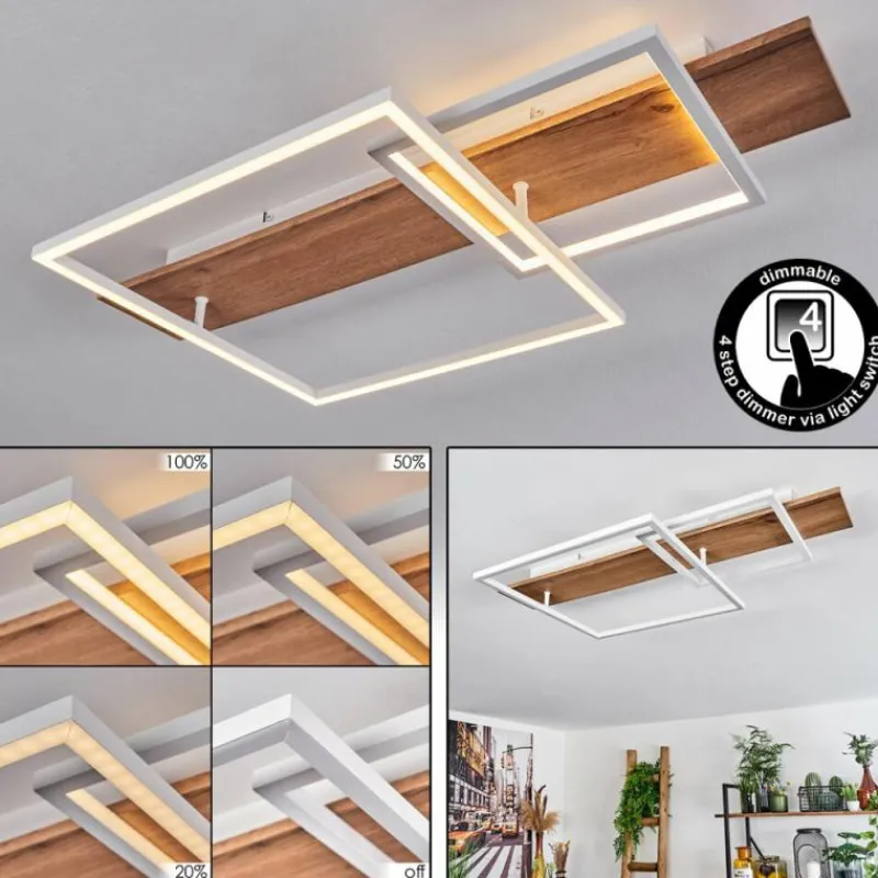 Luminaires Scandinaves-hofstein Plafonnier Pompu LED Écru, Blanc, 1 lumière