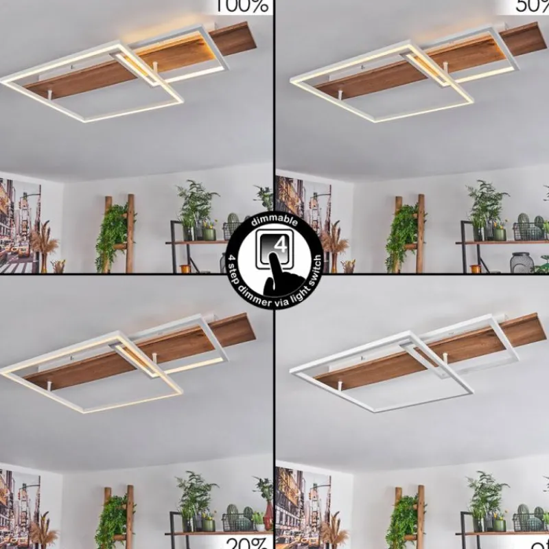 Luminaires Scandinaves-hofstein Plafonnier Pompu LED Écru, Blanc, 1 lumière