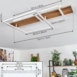 Luminaires Scandinaves-hofstein Plafonnier Pompu LED Écru, Blanc, 1 lumière