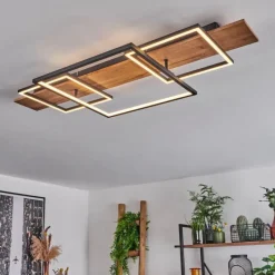 Luminaires Scandinaves-hofstein Plafonnier Pompu LED Écru, Noir, 1 lumière