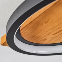 Lampes En Bois-hofstein Plafonnier Pompu LED Écru, 1 lumière