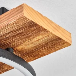 Luminaires Scandinaves-hofstein Plafonnier Pompu LED Écru, Noir, 1 lumière