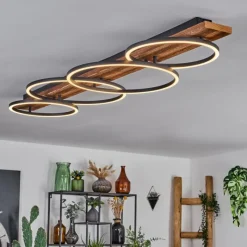 Luminaires Scandinaves-hofstein Plafonnier Pompu LED Écru, Noir, 1 lumière