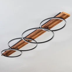 Luminaires Scandinaves-hofstein Plafonnier Pompu LED Écru, Noir, 1 lumière