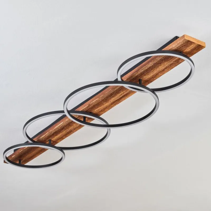 Luminaires Scandinaves-hofstein Plafonnier Pompu LED Écru, Noir, 1 lumière