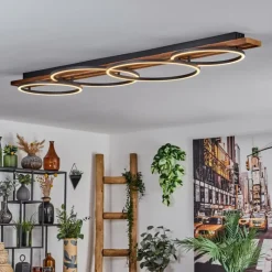Luminaires Scandinaves-hofstein Plafonnier Pompu LED Écru, Noir, 1 lumière
