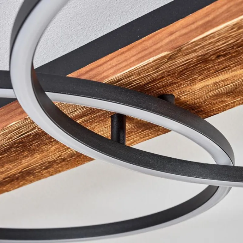 Luminaires Scandinaves-hofstein Plafonnier Pompu LED Écru, Noir, 1 lumière