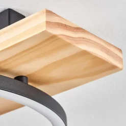 Luminaires Scandinaves-hofstein Plafonnier Pompu LED Écru, Noir, 1 lumière