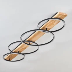 Luminaires Scandinaves-hofstein Plafonnier Pompu LED Écru, Noir, 1 lumière