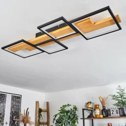 Luminaires Scandinaves-hofstein Plafonnier Pompu LED Noir, 1 lumière