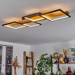 Luminaires Scandinaves-hofstein Plafonnier Pompu LED Noir, 1 lumière