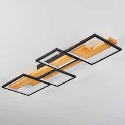 Luminaires Scandinaves-hofstein Plafonnier Pompu LED Noir, 1 lumière