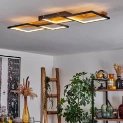 Luminaires Scandinaves-hofstein Plafonnier Pompu LED Noir, 1 lumière